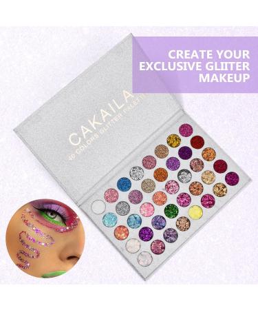Bezavea Eyeshadow Palette Makeup Set 40 Colors Eyeshadow Palette Makeup 40 Blendable Shades with Highly Pigmented Glitters Shimmers for Day or Night Looks Neon Eyeshadow Makeup Palette - Buy Online on SooperMarket.com