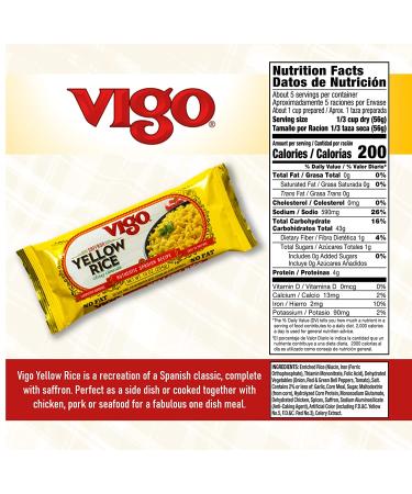 Vigo Authentic Saffron Yellow Rice 10oz - Low Fat, Pack of 2 - Buy Online on SooperMarket.com