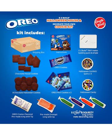 Oreo Halloween Gingerbread House Kit - Haunted House Cookie Decorating Craft - 2 in 1 Bundle with Candy and Icing - Create A Treat E-Z Build Halloween Craft 41.4 Oz - Buy Online on SooperMarket.com
