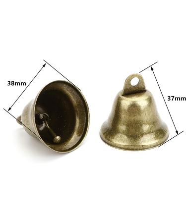 Eowpower 20Pack 38mm Vintage Bronze Jingle Bells for Dog Doorbell Training & Wind Chimes - Buy Online on SooperMarket.com