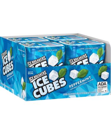 Ice Breakers Ice Cubes Peppermint Sugar Free Gum 40 Pieces (Pack of 16)