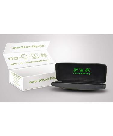 Edison & King Brown Reading Glasses +2.50 dpt | Premium Lenses 2 Wearing Options - International Shipping Available - Buy Online on SooperMarket.com