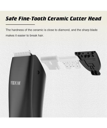 Vikicon Intimate Razor for Men - IPX7 Waterproof Body Hair Trimmer with Anti-Cut Ceramic Blade & Charging Station | Buy Internationally - Buy Online on SooperMarket.com