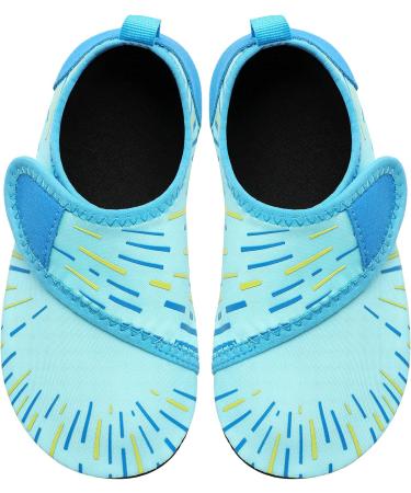 JIASUQI Kids Water Shoes Quick Dry Aqua Socks - Easy Line Blue | Beach & Pool 3.5/4.5 UK - Buy Online on SooperMarket.com