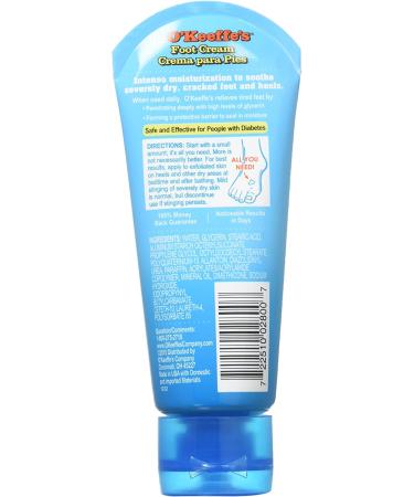O'Keeffe's Healthy Feet Foot Cream 3.2 oz - Deep Moisturizing Relief for Dry Cracked Feet - Buy Online on SooperMarket.com