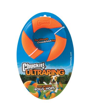 Chuckit! Ultra Ring Flying Disc Rubber Dog Toy High Visibility Throw and Fetch Frisbee Toy For Dogs