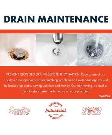 Quick-Acting Liquid Drain Opener - Dissolves Grease Hair Food & More - Safe for All Pipes - 32 oz | Non-Fuming & No Acid Odors - Buy Online on SooperMarket.com
