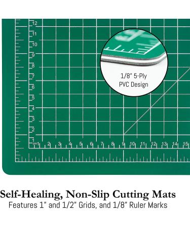 WA Portman Precision Craft Knife & Cutting Mat Set | 12x18 Inch Self-Healing Mat, 2 Knives & 50 Blades - Buy Online on SooperMarket.com