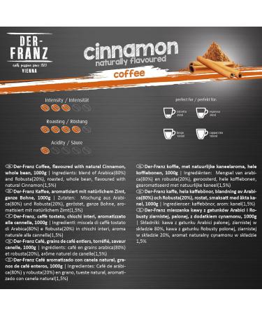 Der-Franz Coffee - Flavored Cinnamon Arabica & Robusta Beans 1 kg | Premium International Shipping - Buy Online on SooperMarket.com