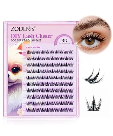 Lashes Cluster - DIY Lash Extension Kit Individual Lashes Natural Look Cluster Lashes C Curl Wispy False Eyelashes Mix Lashes (Dog Series 100PCS 10-13mm Mix)