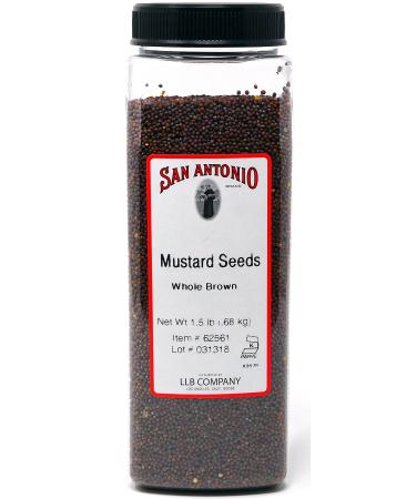 24 Ounce Premium Whole Brown Mustard Seed, 1.5 Pound Bulk Seeds