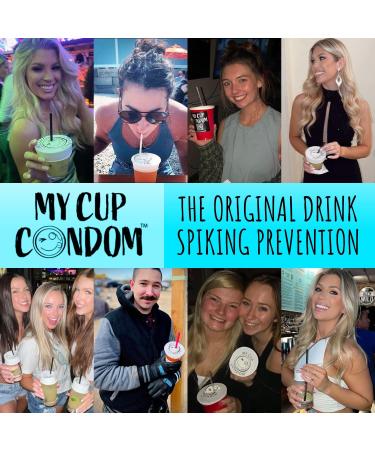 Drink Protection Cap (12 Pack) - Spiking Prevention Cup Covers - Individually Wrapped Reusable Latex with Straw Hole - Fits All Cup Sizes - 12 Count - Buy Online on SooperMarket.com