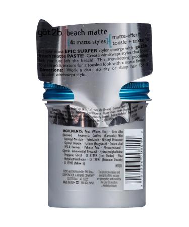 Got2b Beach Matte Surfer Look Paste 3.5oz - 6 Pack - Buy Online on SooperMarket.com