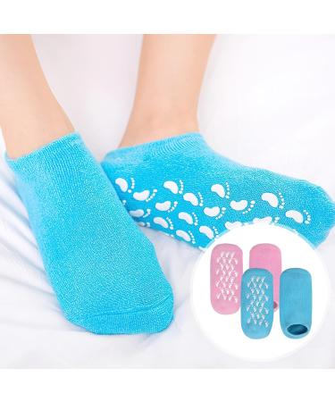 Moisturizing Gel Socks for Cracked Feet | 2 Pairs Spa Foot Care for Men & Women | Reusable Foot Repair Socks - Buy Online on SooperMarket.com