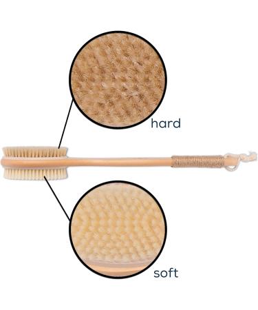K-Pro Back Brush with Long Handle - Dual-Sided Soft & Hard Bristles for Ultimate Body Care | International Shipping - Buy Online on SooperMarket.com