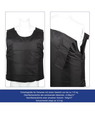 Aleawol Stab Protection Vest with Removable Manganese Steel Plate | Adjustable Unisex Stabbing Body Protection Vest Front & Back Safety Gear - Buy Online on SooperMarket.com