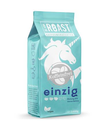 Blank Roast ONLY decaffeinated coffee beans - 100% ARABICA - gently & carefully roasted - particularly LOW ACID - 1000g whole bean