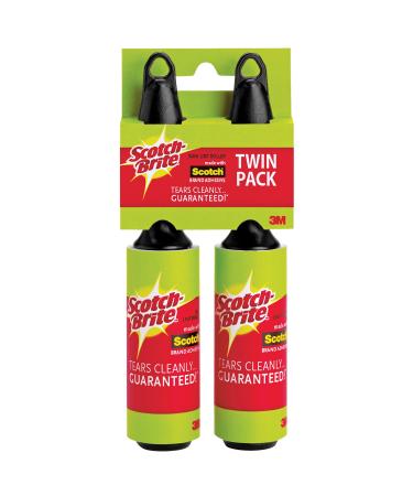 Scotch-Brite Mini Lint Roller, White, 2 Rollers Total