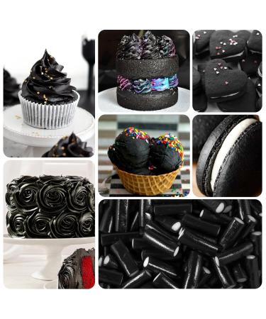 Premium Black Gel Food Coloring - 100ml Sugar-Free Concentrated Color for Cakes Baking Cookies Macarons DIY Slime & More - International Shipping - Buy Online on SooperMarket.com