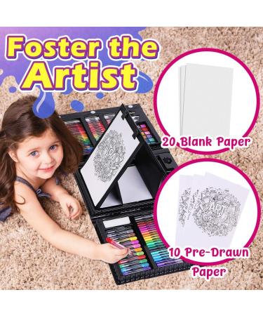 Dinonano 238-Piece Drawing Painting Art Set for Kids | School Supplies Kit with Paint Makers, Sketch Pad, Easel, Crayons, Watercolor Pencils, Markers | Ideal for Boys and Girls Ages 3-12 - Buy Online on SooperMarket.com
