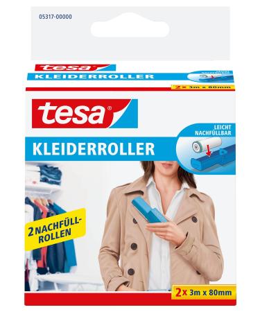 tesa clothes roller refill pack 2 x 3 mx 80 mm