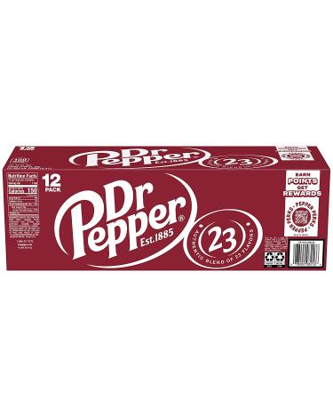 Dr Pepper Soda 12 fl oz Cans 12 Pack - Original Refreshing Beverage - Buy Online on SooperMarket.com