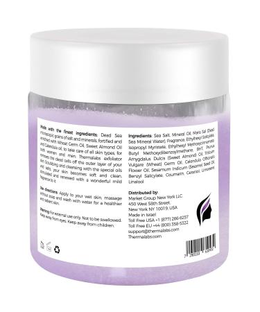Buy Lavender Body Scrub - 28 Oz Dead Sea Salt Exfoliator for Acne & Ingrown Hairs | Natural & Organic Skincare for Men & Women - Buy Online on SooperMarket.com