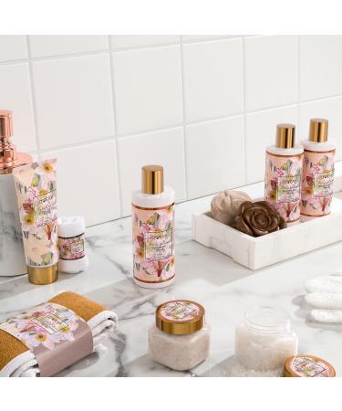 Birthday Spa Gift Basket for Women | 13pc Coconut Caramel Self Care Set - Bubble Bath Lotion Bath Bomb & More - Buy Online on SooperMarket.com