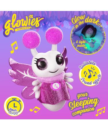 Eolo Glowies Fireflies Toddler Sleep Aid Nightlight | 3 Lullabies, 2 Relaxing Sounds, Auto-Off Timer | Pink Small Nightlight - Buy Online on SooperMarket.com