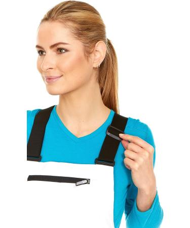 Swiss Alps Women's Water Resistant Ski Bib Pants - Modern Fit, Small, Winter White - Buy Online on SooperMarket.com