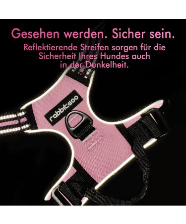 Rabbitgoo No-Pull Dog Harness for Small Dogs - Adjustable & Breathable with Reflective Stripes - Safe Control Breast Harness for Large Dogs - Pink XS (1 Pack) - Buy Online on SooperMarket.com