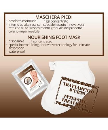Larminly Foot Mask - Moisturizing Treatment for Dry Cracked Feet Calluses & Corns | 3 Pairs | Italian Quality - Buy Online on SooperMarket.com
