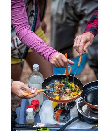 Jetboil Jetset Stowable Camping Utensil Set - Grey/Orange | Lightweight & Compact - Buy Online on SooperMarket.com
