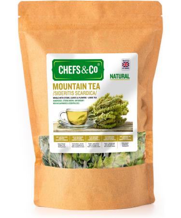 CHEFS&CO Mountain Tea (Sideritis scardica) | Loose Tea | Whole with Stems Leaves & Flowers | Handpicked | Strong Aroma | Antioxidant | Rich in Flavonoids & Essential Oils (NATURAL 80g (Pack of 1)) NATURAL 80g (Pack of 1)