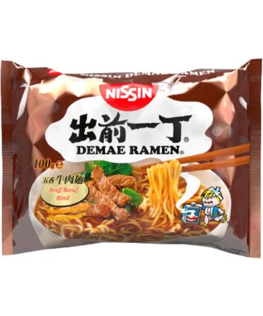 Nissin Demae Ramen 100G Assorted Flavours - Pack of 10 (Beef Chicken Sesame Tonkotsu and Spicy - 2 packs each flavour) - Buy Online on SooperMarket.com