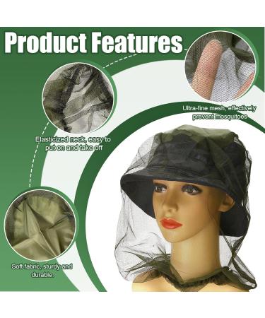 Mesh Head Nets 2 Pcs Mosquito Head Net Face Mesh Cover for Outdoor Activities Hiking Fishing Hunting Camping Backpacking (Green) - Buy Online on SooperMarket.com