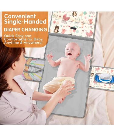 Compact XL Changing Pad with Diaper Bag - 6 Compartments Pillow & Cloth Donors | Bear Education - Buy Online on SooperMarket.com