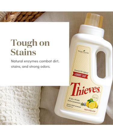 Young Living Thieves Ultra Concentrated Laundry Soap | 32 fl oz | Plant-Based Laundry Detergent & Cleaning Supplies for Eco-Friendly Cleaning - Buy Online on SooperMarket.com