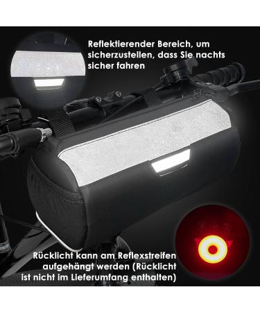 Eyin Waterproof Bicycle Handlebar Bag | 2L Reflective Cycling Bag with Removable Shoulder Strap for MTB & E-Bike Rides - Buy Online on SooperMarket.com