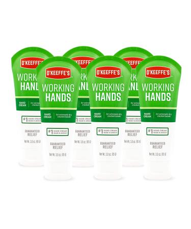 O'Keeffe's K0290004-6 Working Hands Hand Cream Tube (6 Pack) 3 oz
