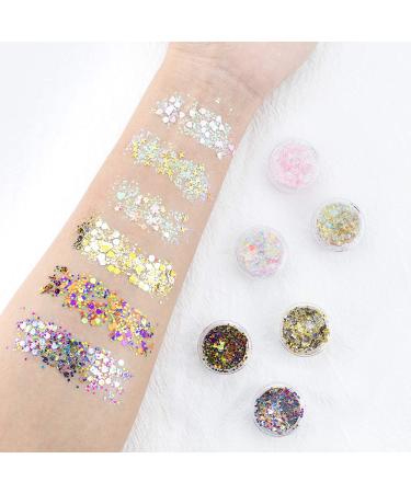 12 Colors Chunky Body Face Glitter - Sparkle Holographic Makeup Palette - Buy Online on SooperMarket.com