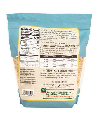 Buy Bob's Red Mill Steel Cut Oats 54 oz - Healthy Whole Grain Oats for Nutritious Meals - Buy Online on SooperMarket.com