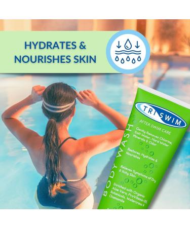 TRISWIM Chlorine Removal Body Wash | After Swim Care | Moisturising Anti-Chlorine Vegan Shower Gel For Swimmers | Apricot & Mango (250ml) - Buy Online on SooperMarket.com