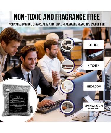 500g Nature Fresh Moso Bamboo Charcoal Air Purifying Bag by Pink Rhino Labs - Scent-Free Odor Eliminator for Home & Car - Kid & Pet Friendly Odor Absorber - Activated Charcoal - Buy Online on SooperMarket.com