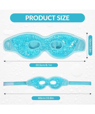 MIVORA Cooling Gel Mask for Puffy Eyes Reusable Hot Cold Therapy for Migraine Headache Dark Circles Dry/Swollen Eyes Sinus Pain Light Blue (blue+pink) - Buy Online on SooperMarket.com