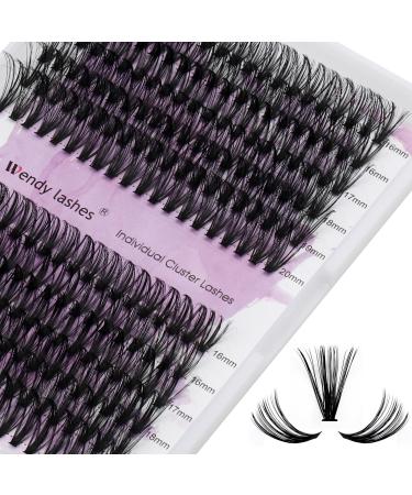 Individual Lashes 240PCS Cluster Lashes Extension D Curl 0.07mm 40D/50D Mixed 16-20mm Lash Clusters Wide Stem Individual Eyelashes Clusters DIY Eyelashes Extensions(40D+50D-0.07-D-MIX16-20) RR-16-20mm Clusters-40D+50D-0.07-D