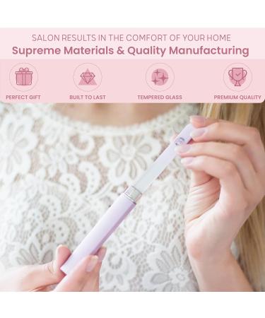 Belle Crystal Glass Nail File - Professional Salon Filing Tool for Natural Nails - Pastel Lilac 2mm - Buy Online on SooperMarket.com