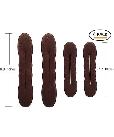 Styla Hair Magic Bun Maker - 2 Small 2 Large Brown Foam Twisters for Easy Perfect Buns - Buy Online on SooperMarket.com