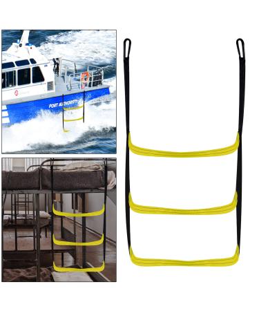 WBCBEC Boat Ladder Marine Rope Ladder Assist Boarding Rope Ladder, 3 Steps Reusable Portable Nylon Ladder for Inflatable Boat Yacht Kayak Canoeing Motorboat 3Steps