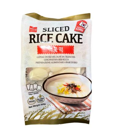 VMART Sliced Rice Cake Tteokbokki Topokki (4 x 150g) 600g - Gluten Free & Vegan Friendly